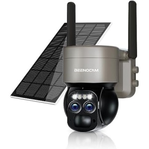 BEENOCAM 8X Zoom 4K 5Dbi Security Cameras Wireless Outdoor Solar Battery Powered