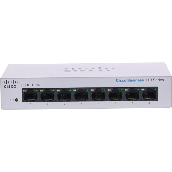 Cisco Business CBS110-8T-D Unmanaged Switch | 8 Port GE | Desktop | Ext PS