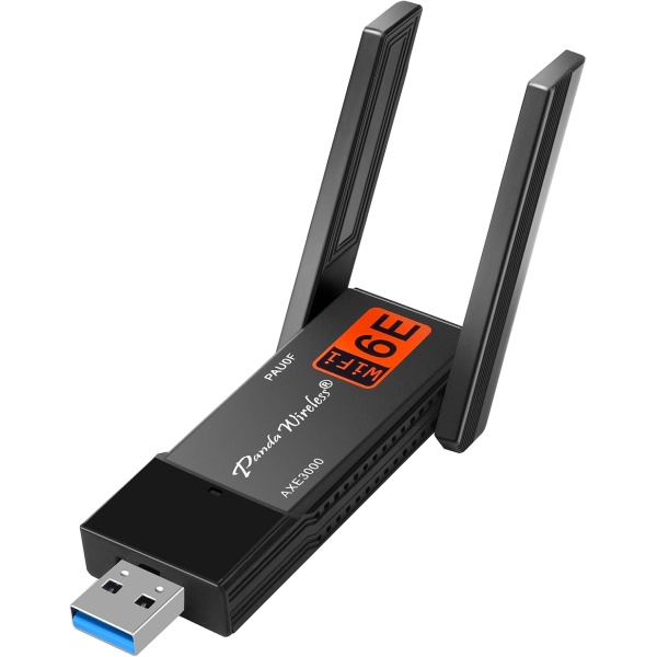 Panda Wireless PAU0F AXE3000 Tri Band (2.4/5 / 6 GHz) WiFi 6E USB 3.0 Adapter